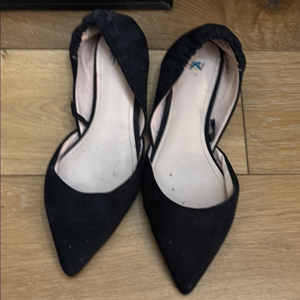 H&M Black Slingback Flats Minimalist Design